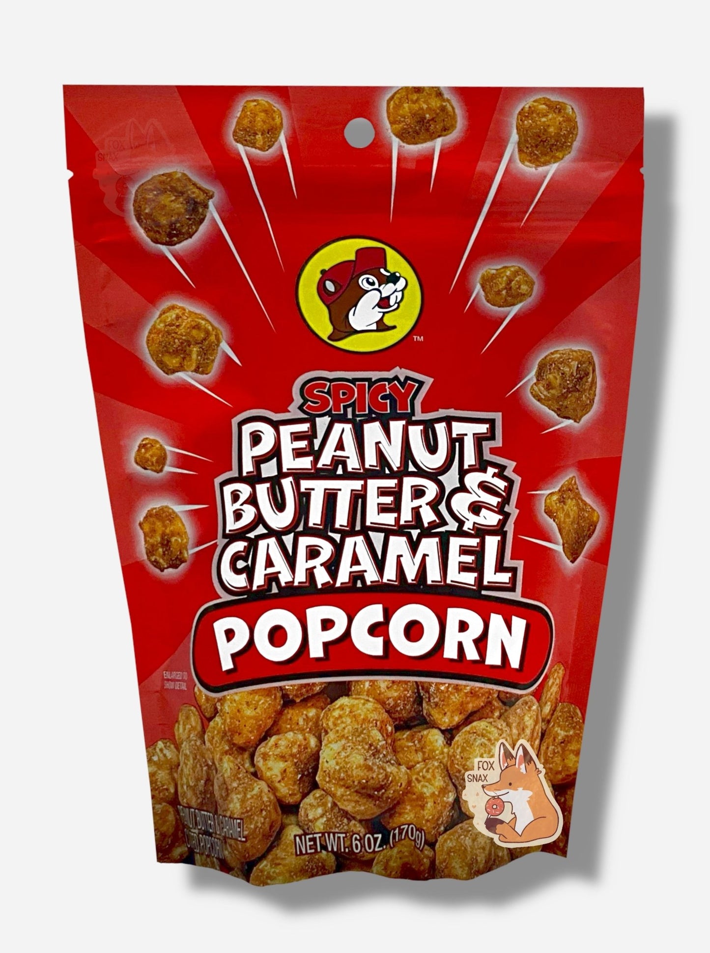 Buc - ee's Spicy Peanut Butter & Caramel Popcorn - themonogram manor 