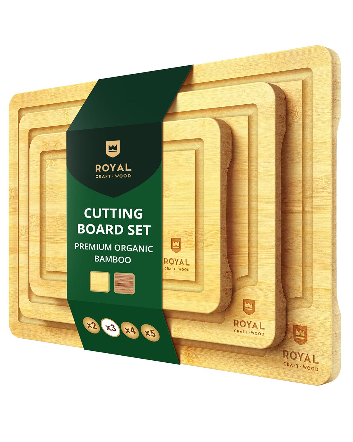 Cutting Board Set of 3, Bamboo - themonogram manor 