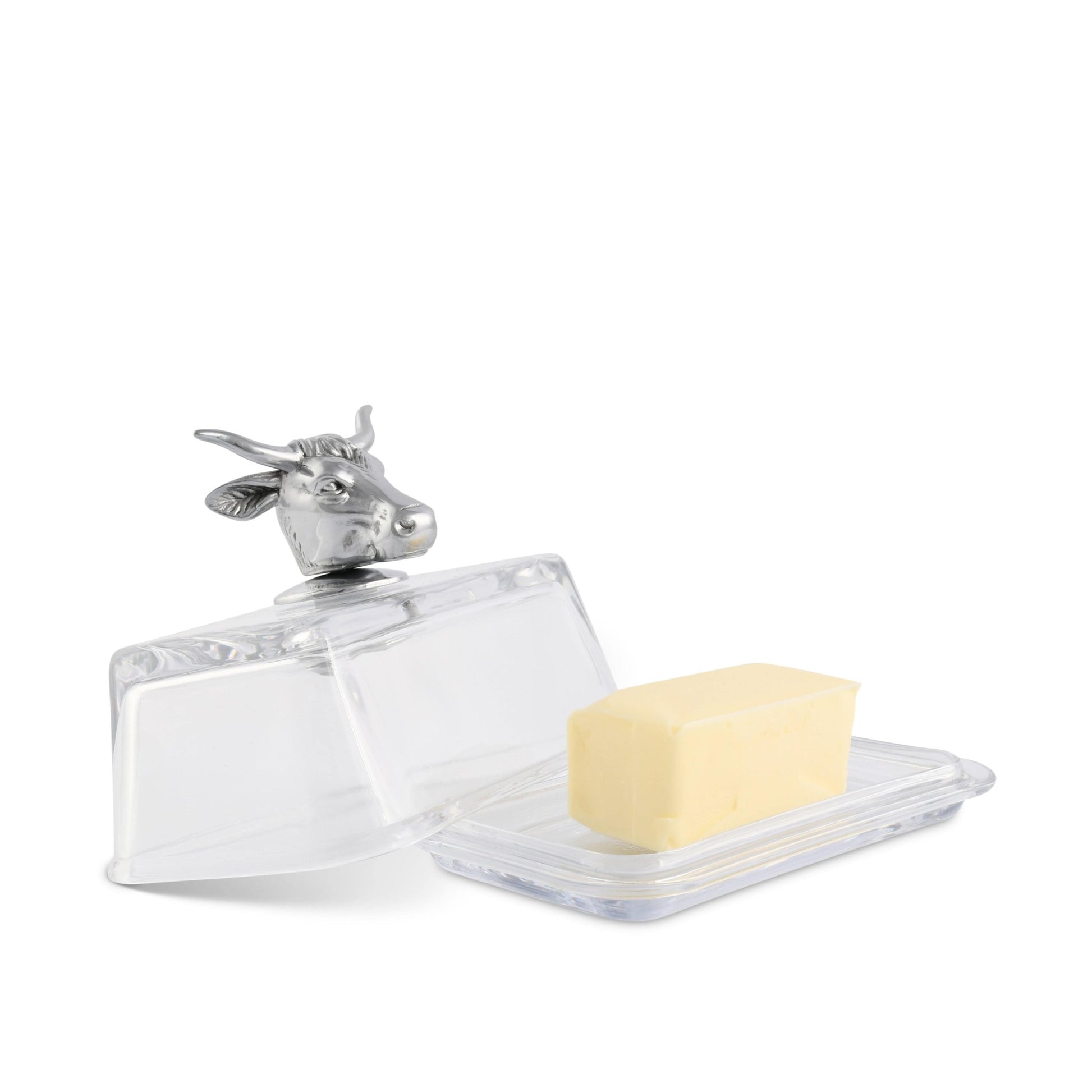 Glass Butter Dish - Cow - themonogram manor 