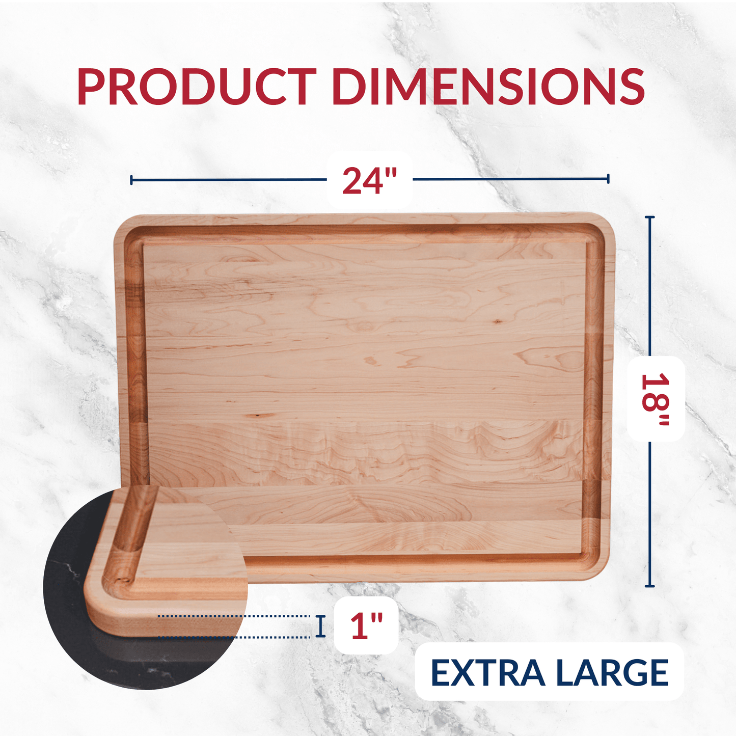 Extra Large Maple Wood Cutting Board - themonogram manor 