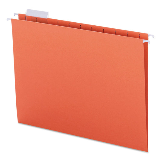 Smead Colored Hanging File Folders with 1/5 Cut Tabs, Letter Size, 1/5 - Cut Tabs, Orange, 25/Box - themonogram manor 