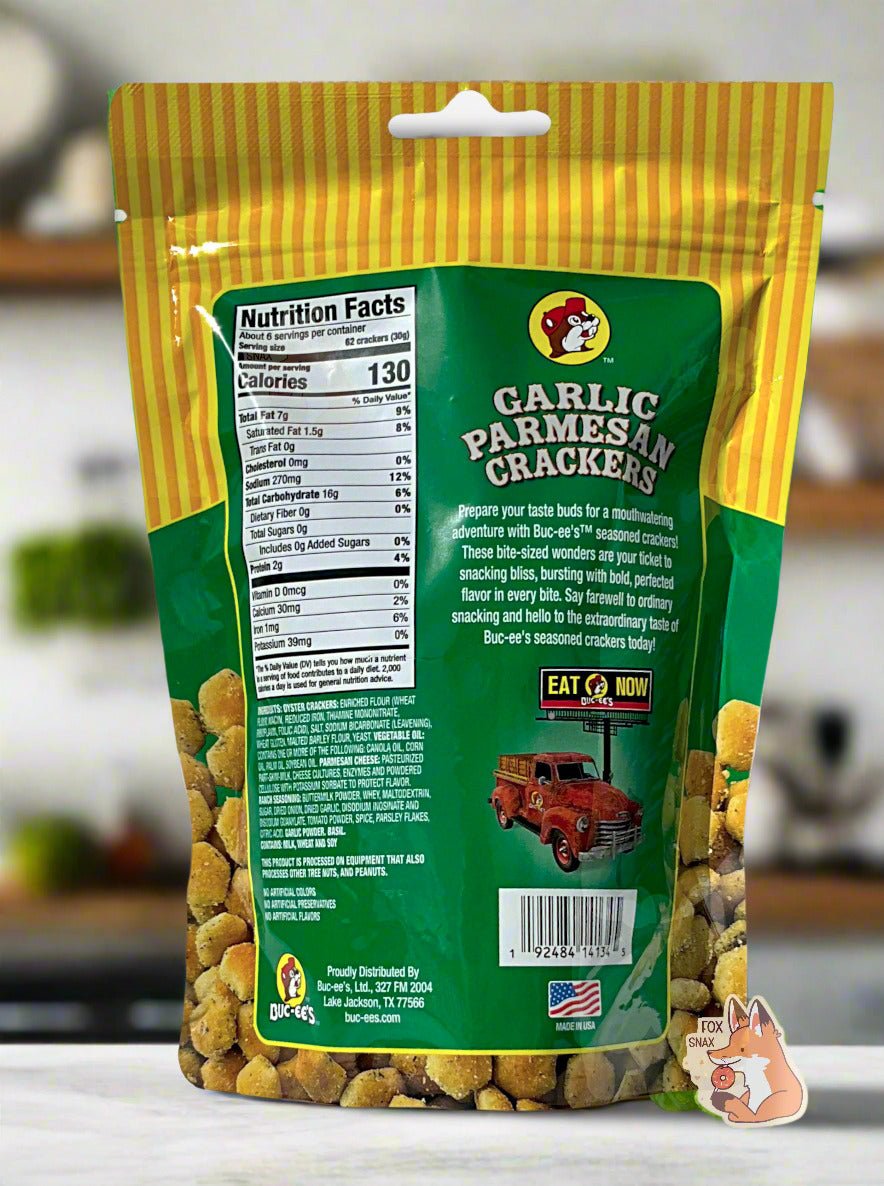 Buc - ee's Garlic Parmesan Crackers - themonogram manor 