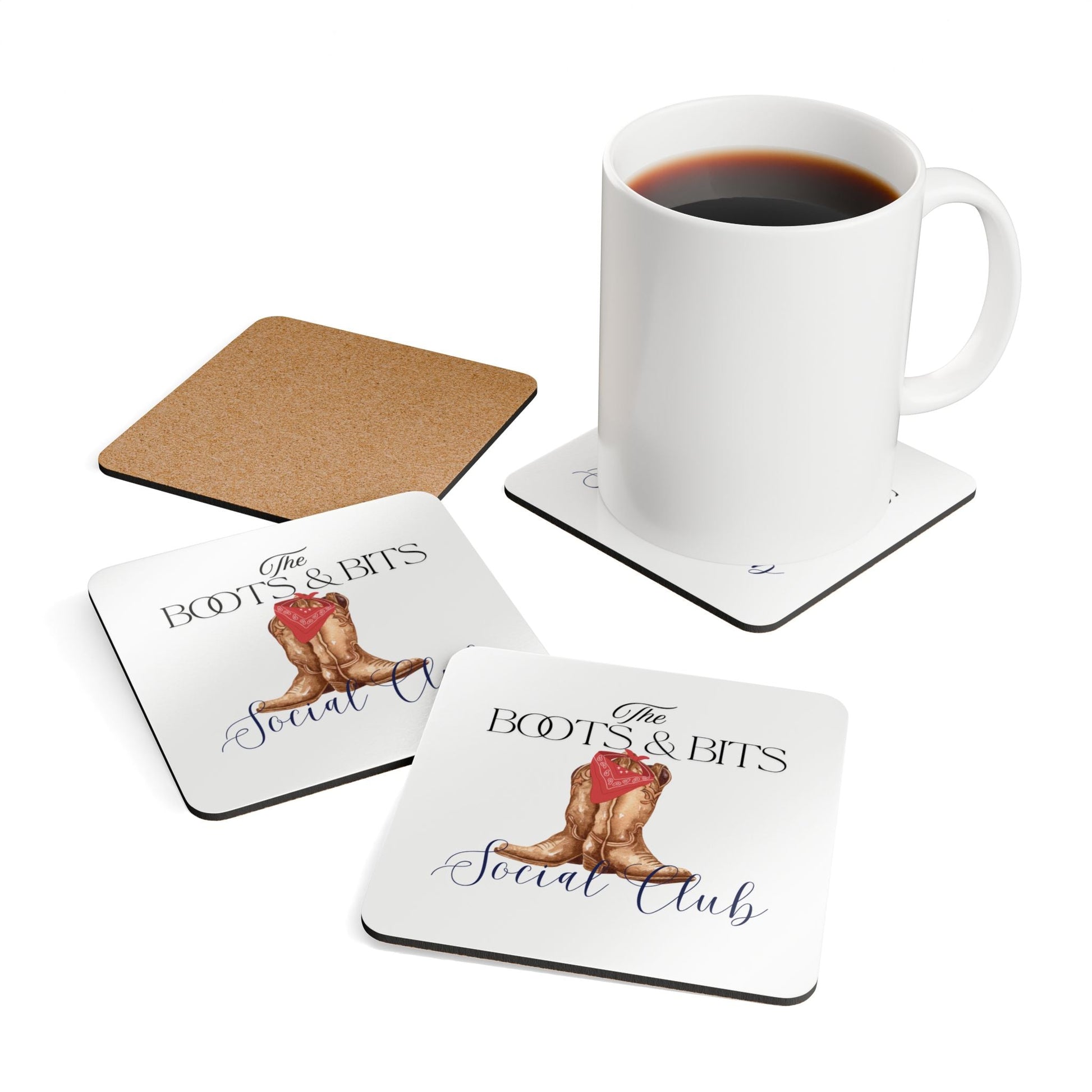 Coaster Set - Boots & Bits Collection - FAA & HLSR Focus - Texas Children Benefit - themonogram manor 