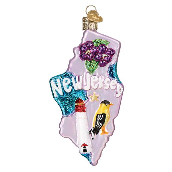 State Of New Jersey Ornament - themonogram manor 
