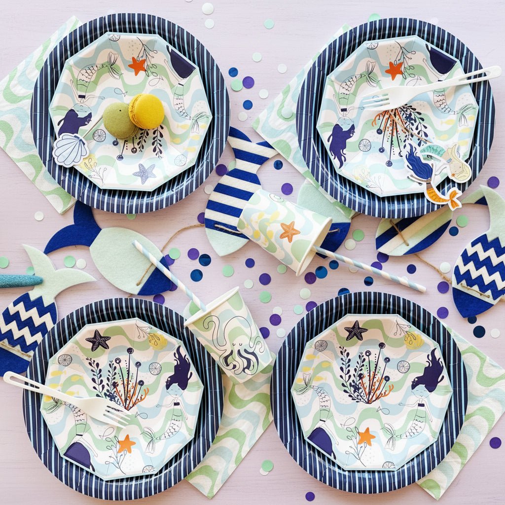 Merry Mermaids Party Supplies in a Box - themonogram manor 