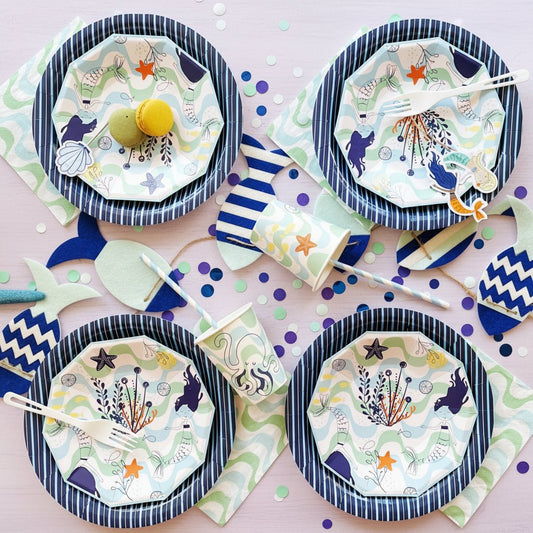 Merry Mermaids Party Supplies in a Box - themonogram manor 
