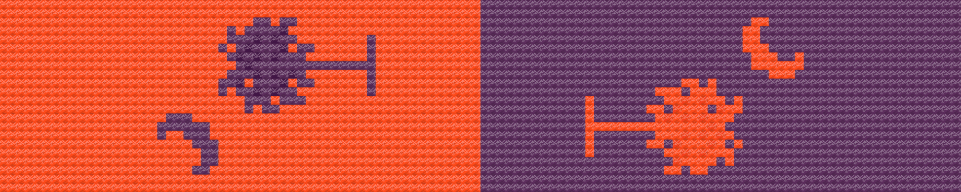 Key Fob - Palmetto Moon Orange Purple Combo - themonogram manor 