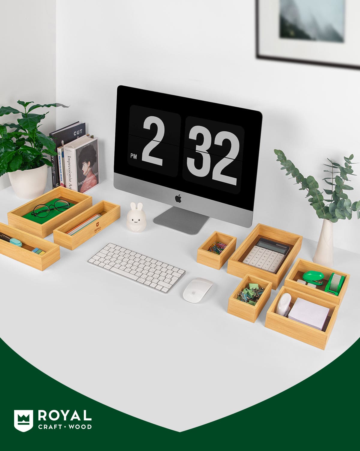 Storage Box Set of 8, Natural - themonogram manor 