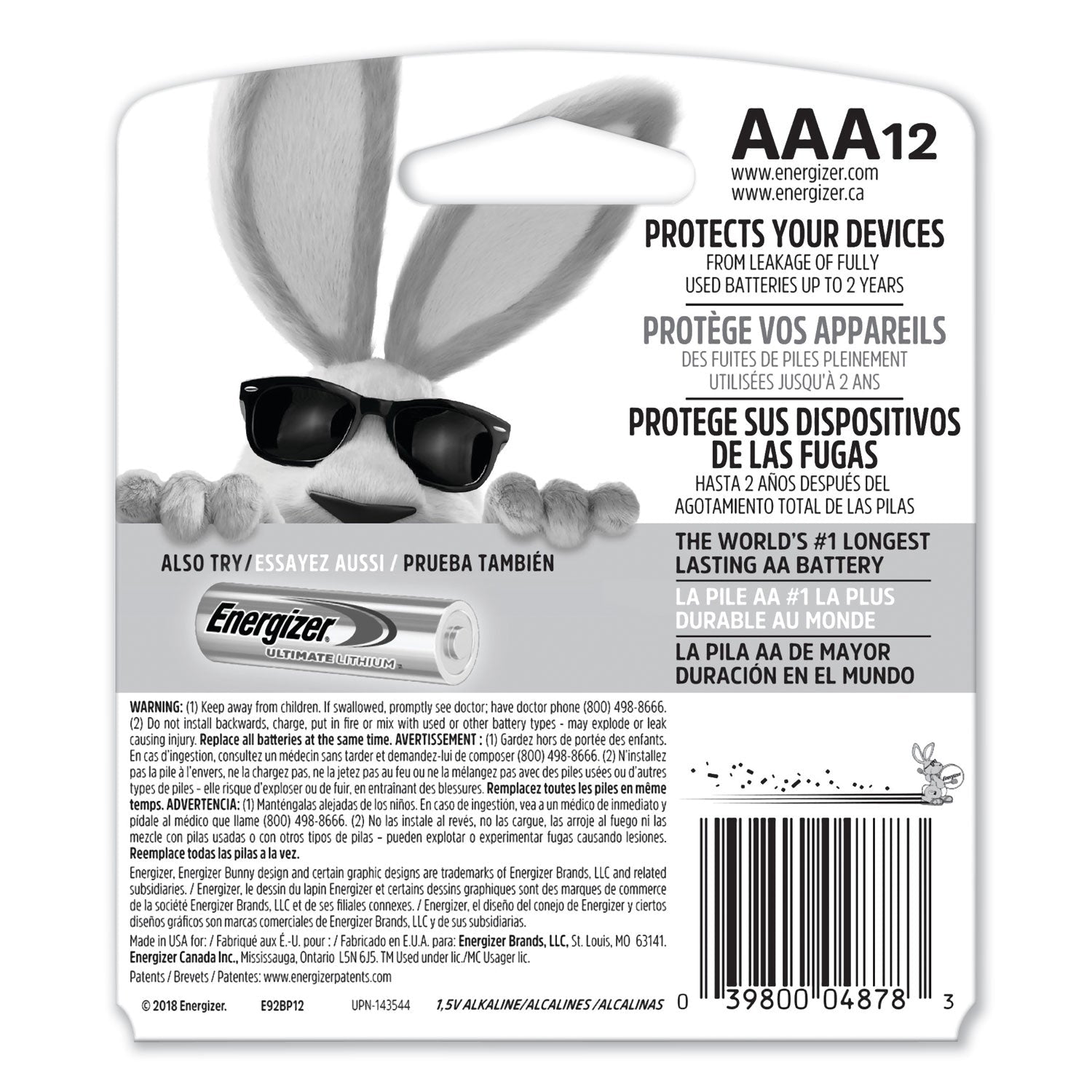 Energizer MAX Alkaline AAA Batteries, 1.5 V, 12/Pack - themonogram manor 