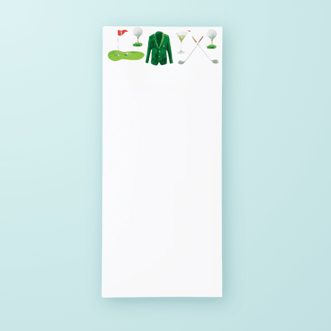 Golf & Cocktails Pattern List Pad - themonogram manor 