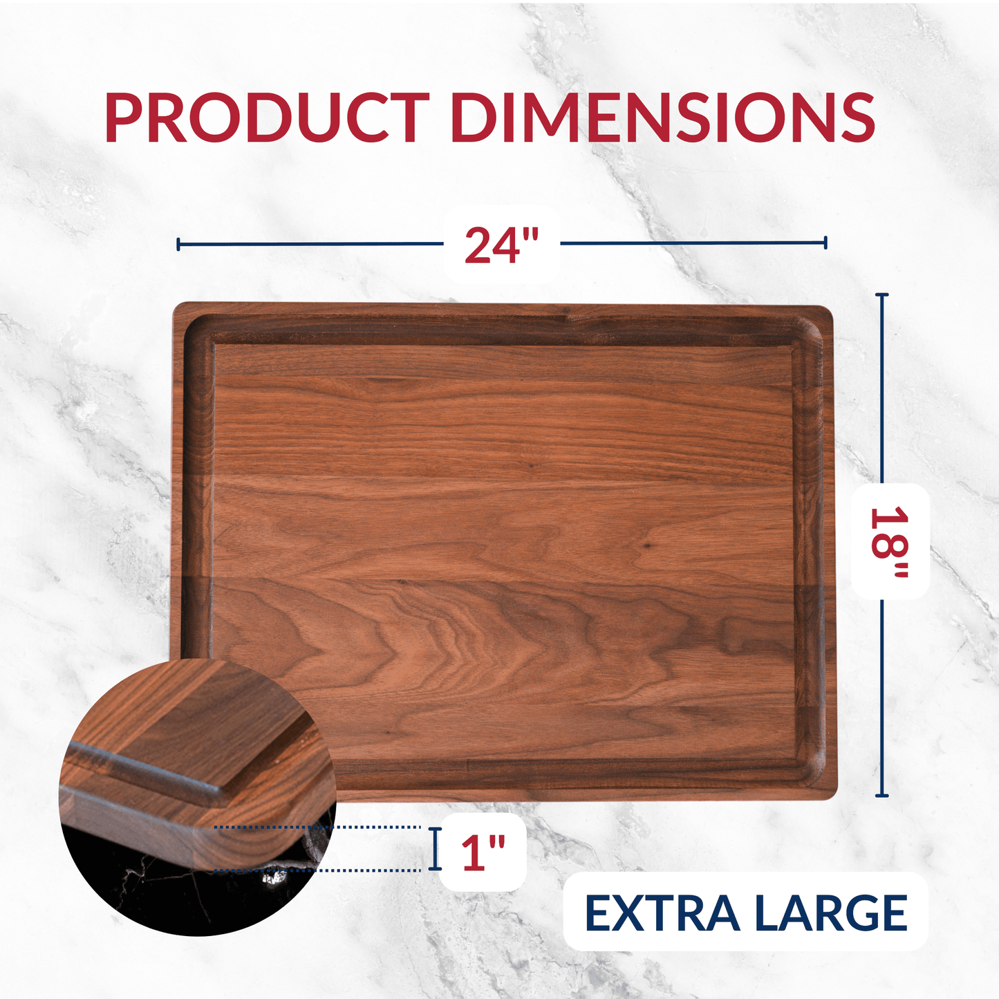 Extra Large Walnut Wood Cutting Board - themonogram manor 