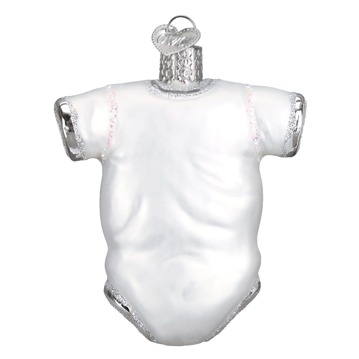 White Baby Onesie Ornament - themonogram manor 