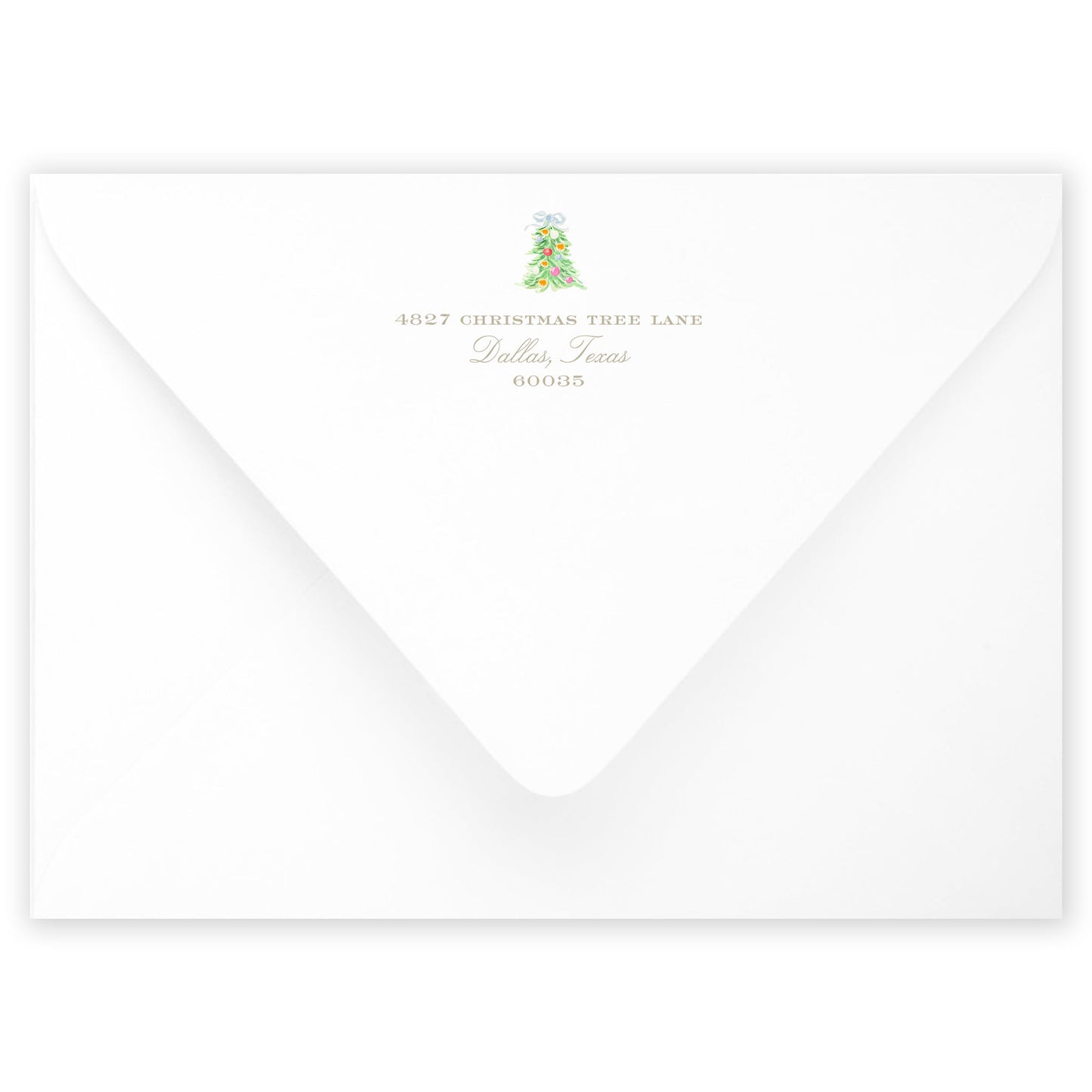 oh, christmas tree pink horizontal holiday card - themonogram manor 