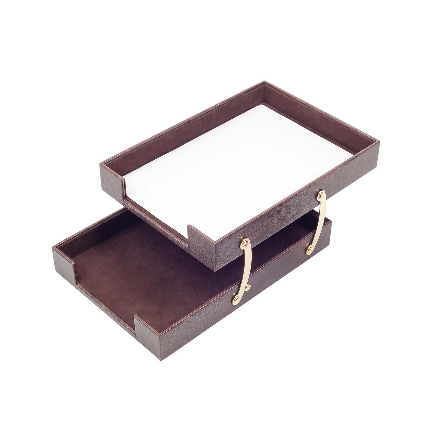 MOOG Leather Double Document Tray - themonogram manor 
