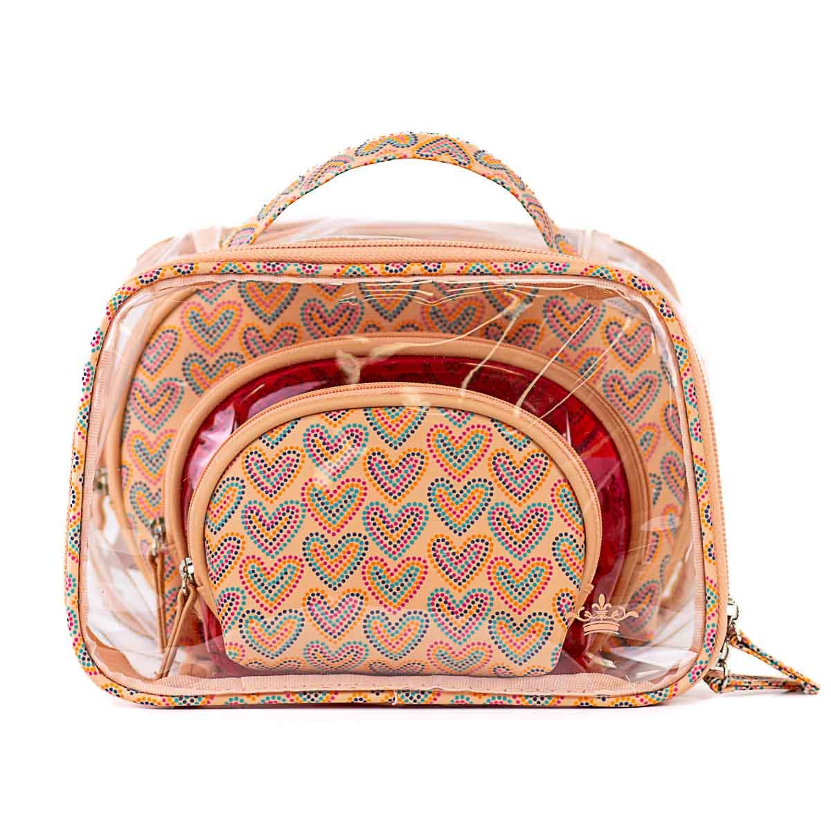 All Your Heart Travel Gift Set Light Pink/Multi 8.5x6x4.75 - themonogram manor 