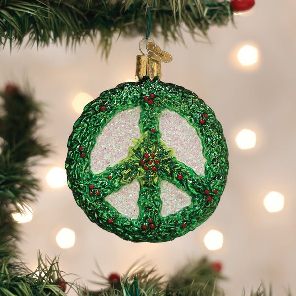 Holly Peace Symbol Ornament - #themonogram manor #