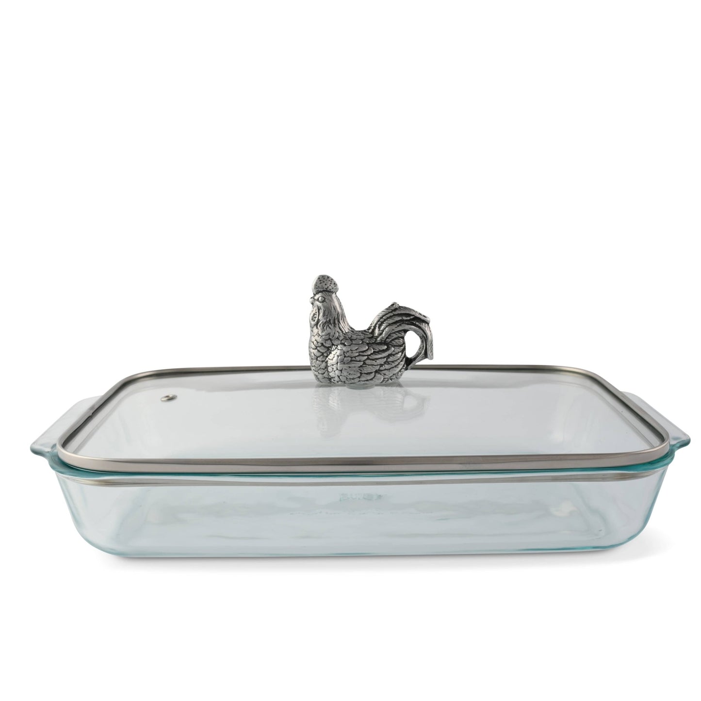 Rooster Lid with Pyrex 3 quart Baking Dish - themonogram manor 