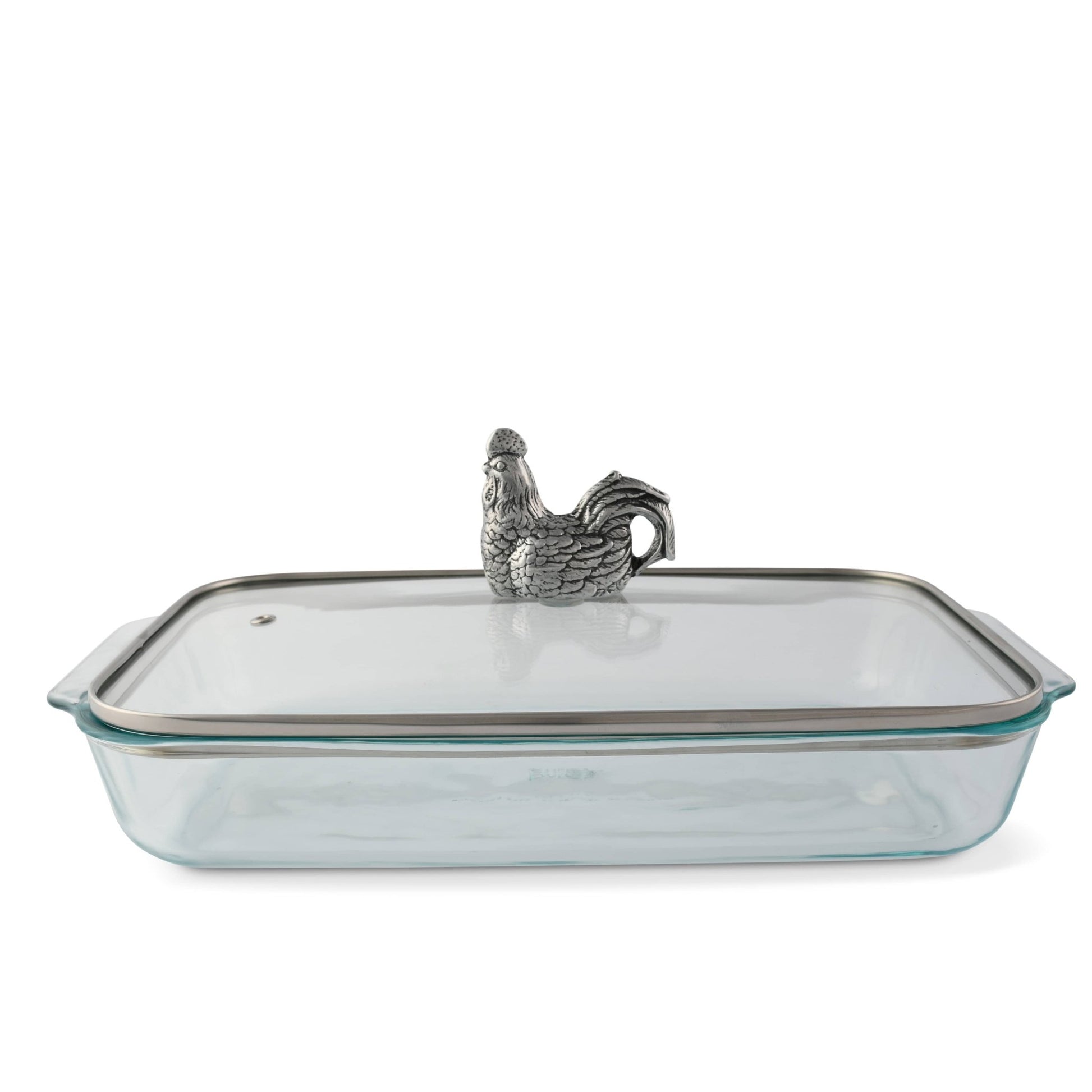 Rooster Lid with Pyrex 3 quart Baking Dish - themonogram manor 