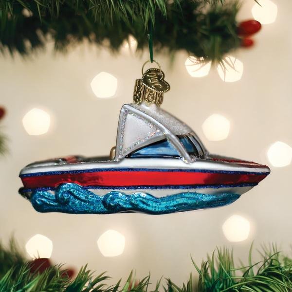 Ski Boat Ornament - #themonogram manor #