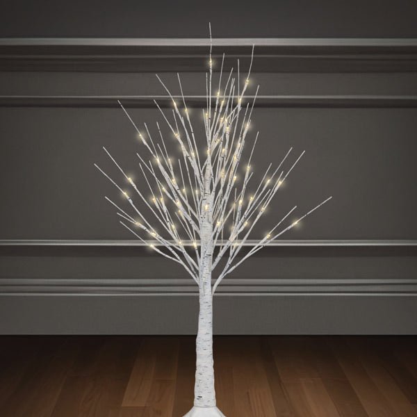 3' Lit Winter White Birch Tree - themonogram manor 