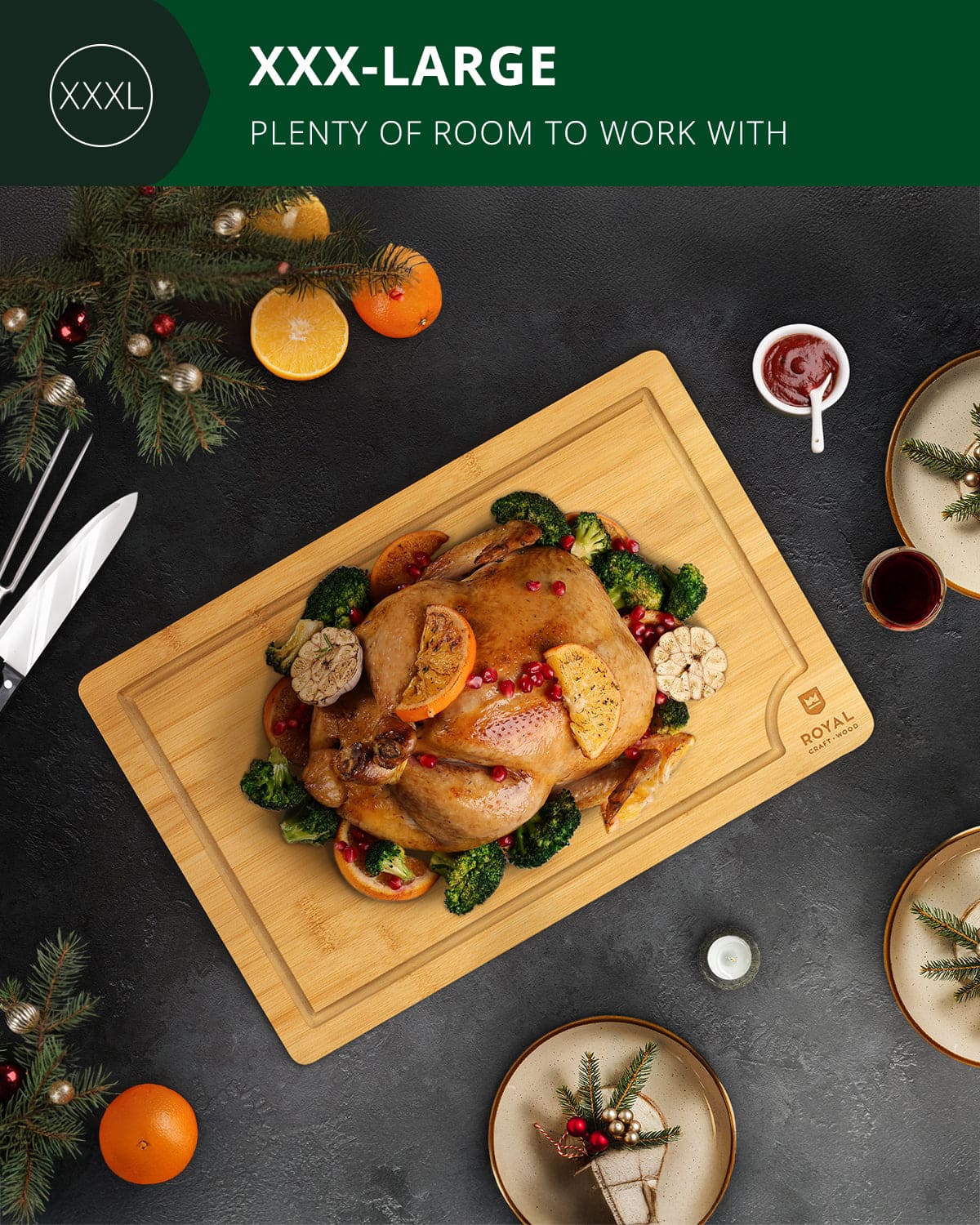 Cutting Board 3XL, 24” x 18” - themonogram manor 