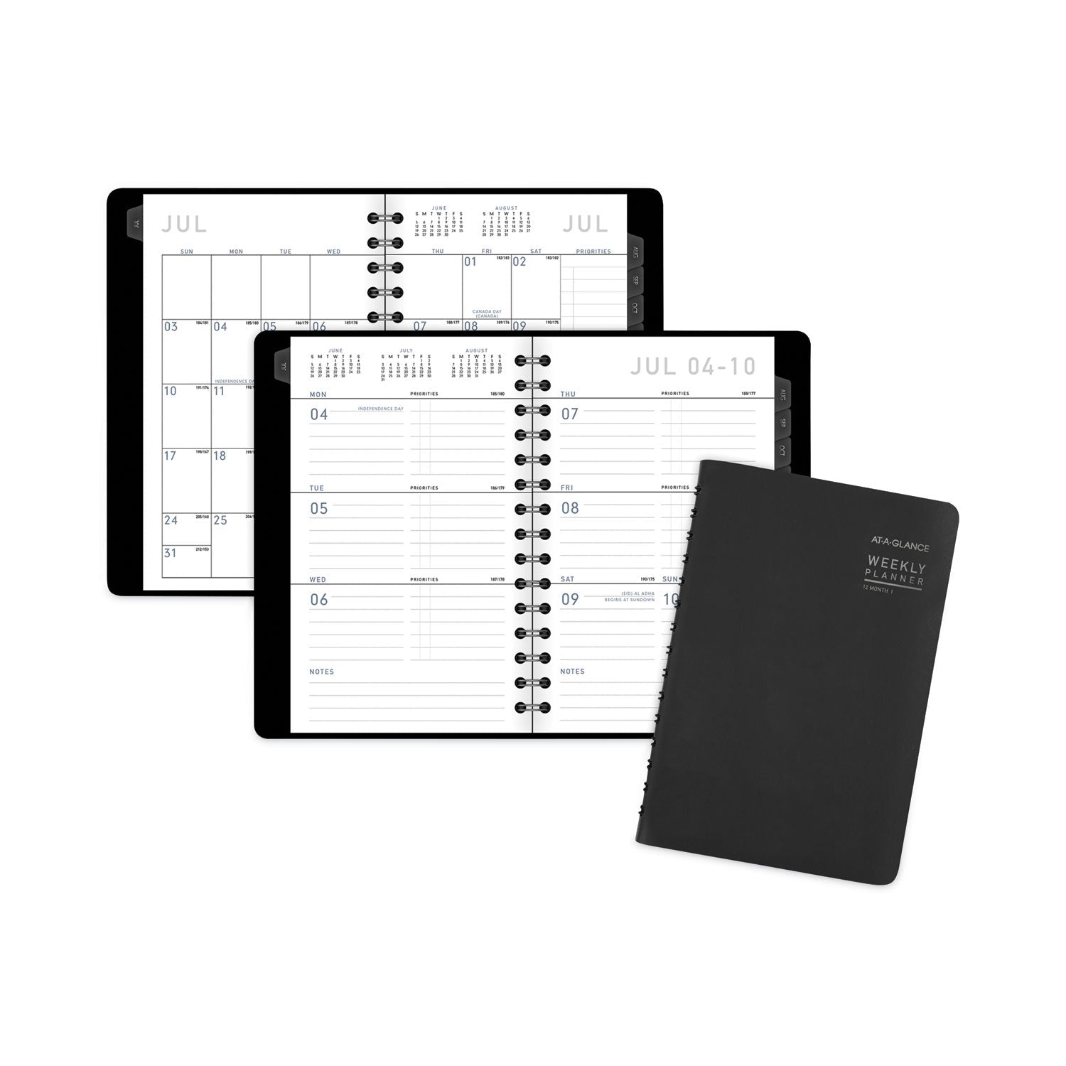 AT - A - GLANCE Contemporary Academic Planner, 8 x 4.88, Black Cover, 12 - Month (July to June): 2022 to 2023 - themonogram manor 