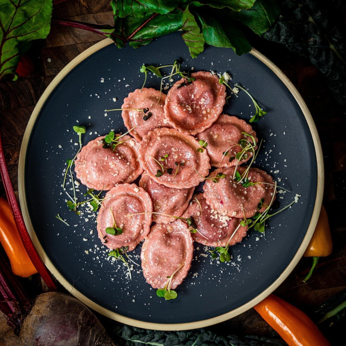 Roasted Beet Ravioli - themonogram manor 
