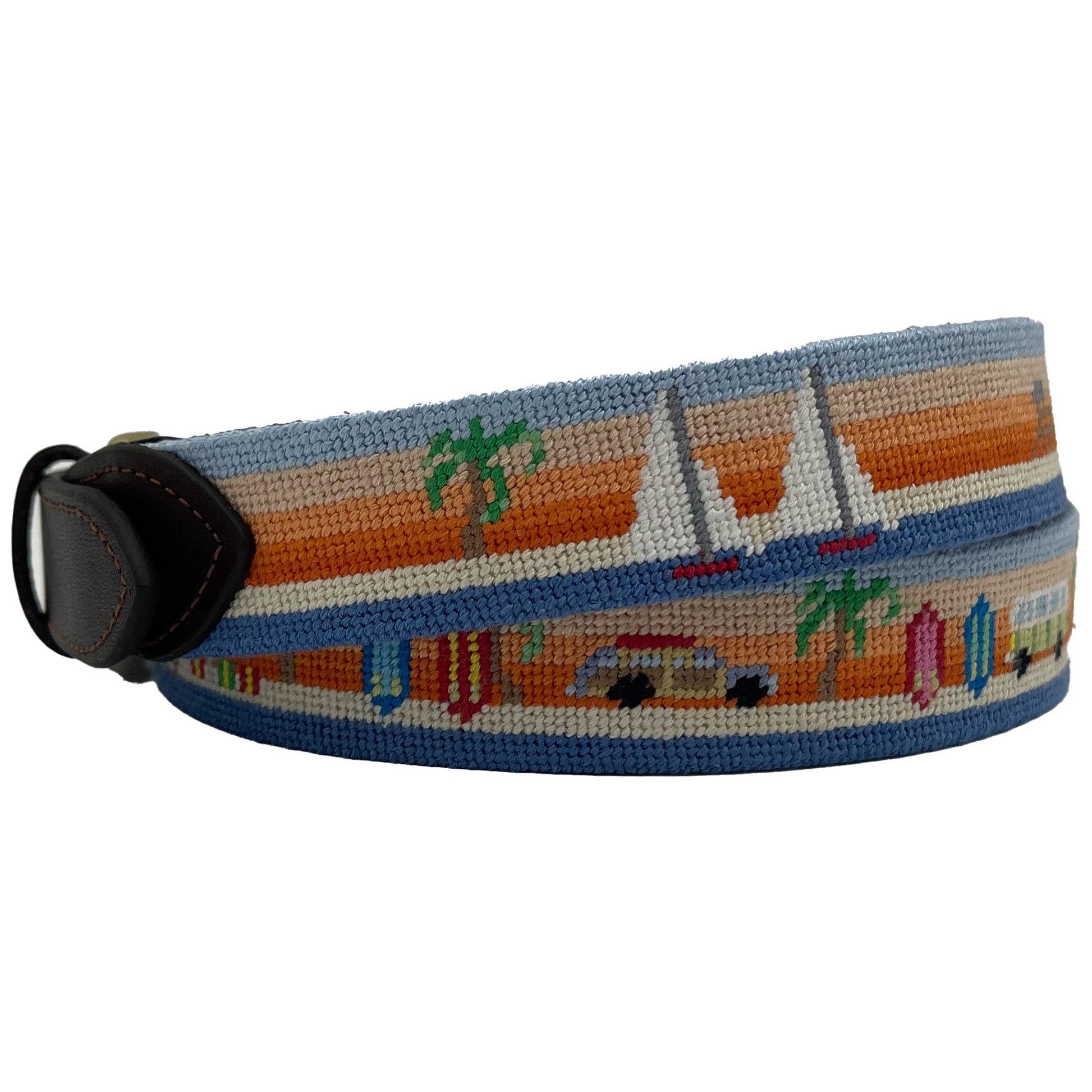 Folly Beach Sunrise Hand - stitched Needlepoint - themonogram manor 