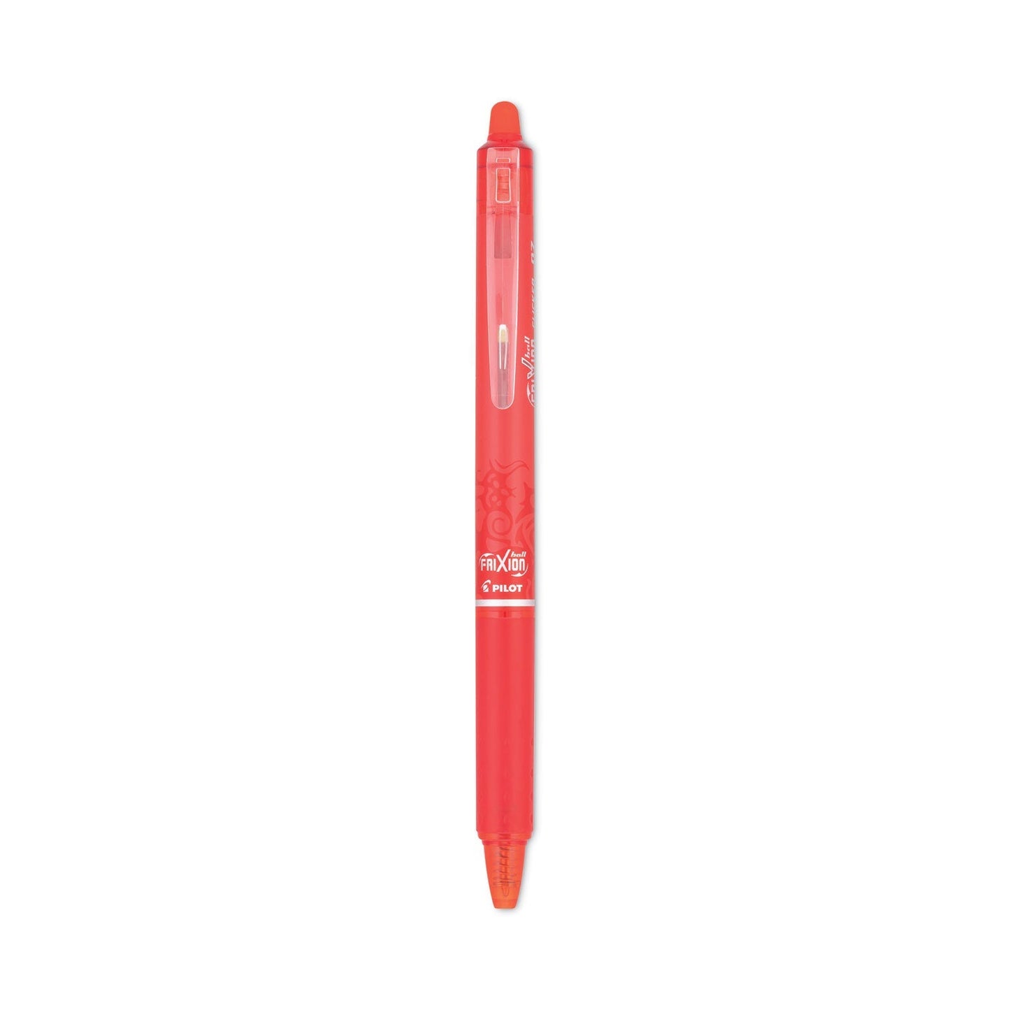 Pilot FriXion Clicker Erasable Gel Pen, Retractable, Fine 0.7 mm, Red Ink, Red Barrel - themonogram manor 