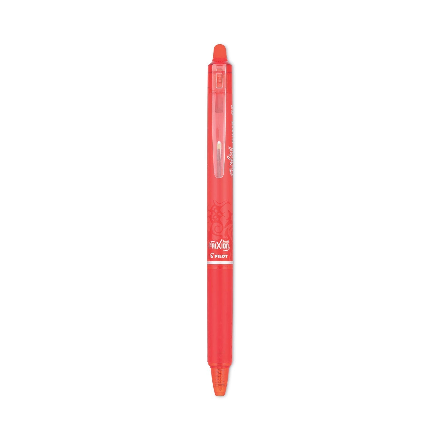 Pilot FriXion Clicker Erasable Gel Pen, Retractable, Fine 0.7 mm, Red Ink, Red Barrel - themonogram manor 