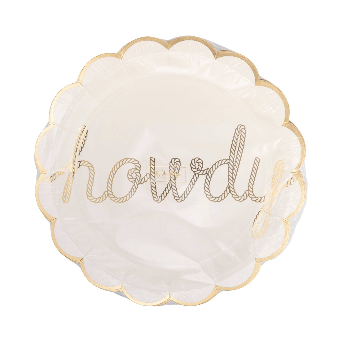HWD1141 - Howdy Paper Plate - themonogram manor 