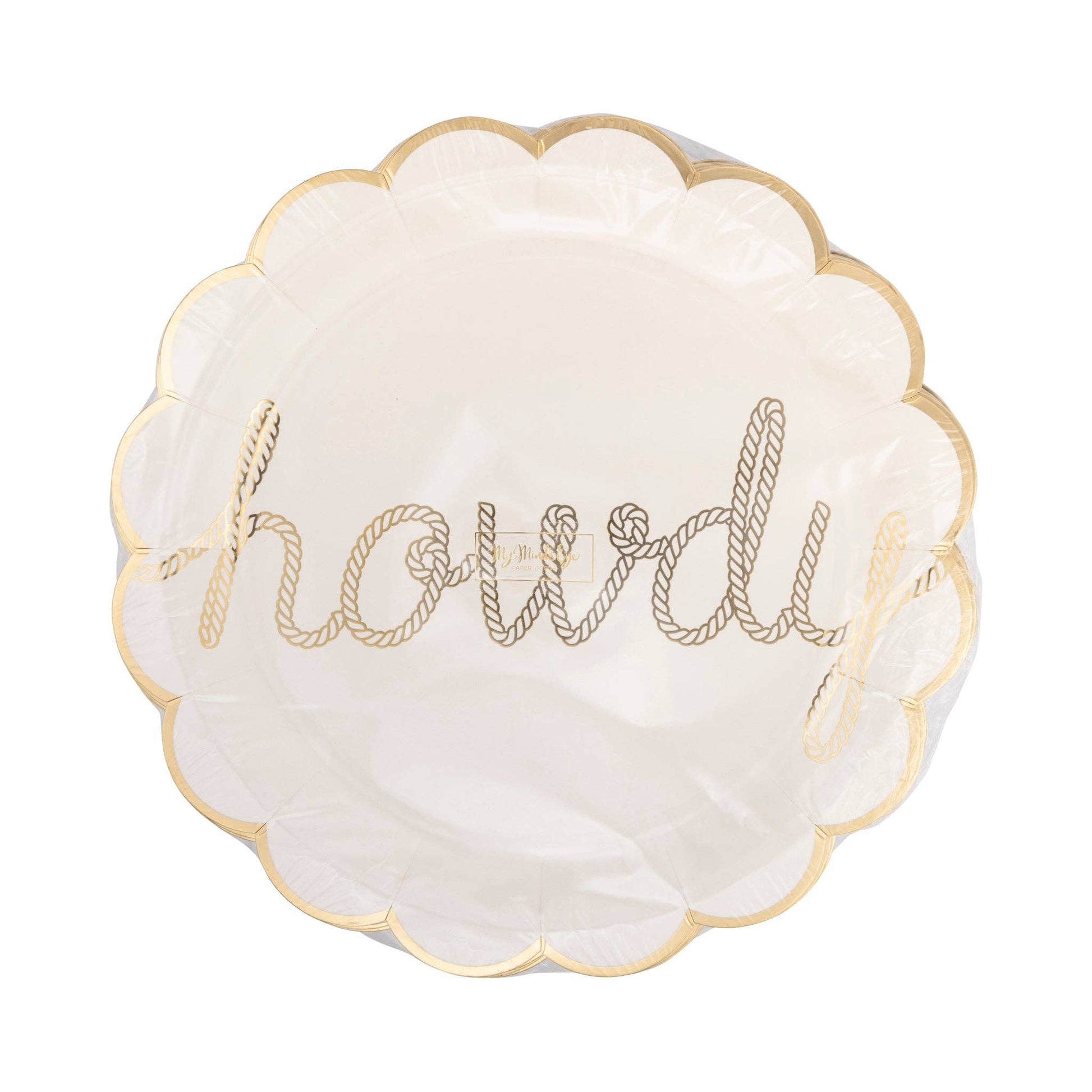 HWD1141 - Howdy Paper Plate - themonogram manor 