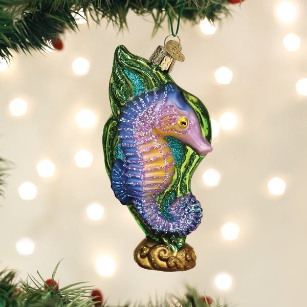 Bright Seahorse Ornament - #themonogram manor #