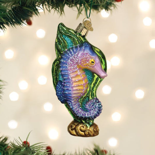 Bright Seahorse Ornament - #themonogram manor #