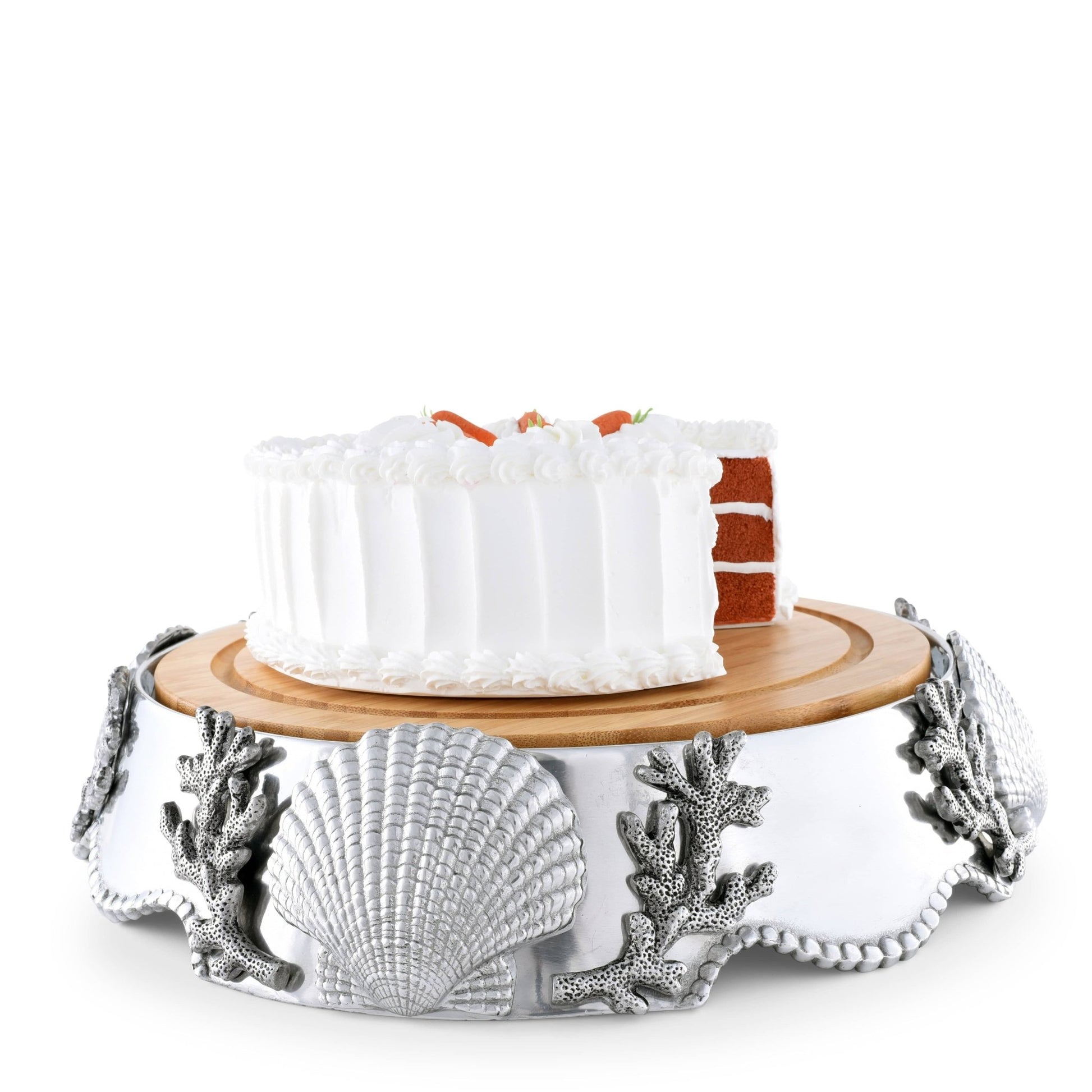 Coastal Wood Cheese Pedestal - themonogram manor 