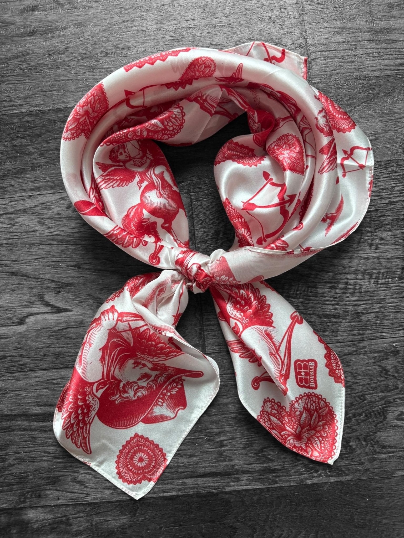 100% Silk Wild Rag “Cowboys Best Friend” by Double B Wild Rags Cowdog sketch’s on beige Corgi Frenchie Golden Retriever Jack Russel - themonogram manor 