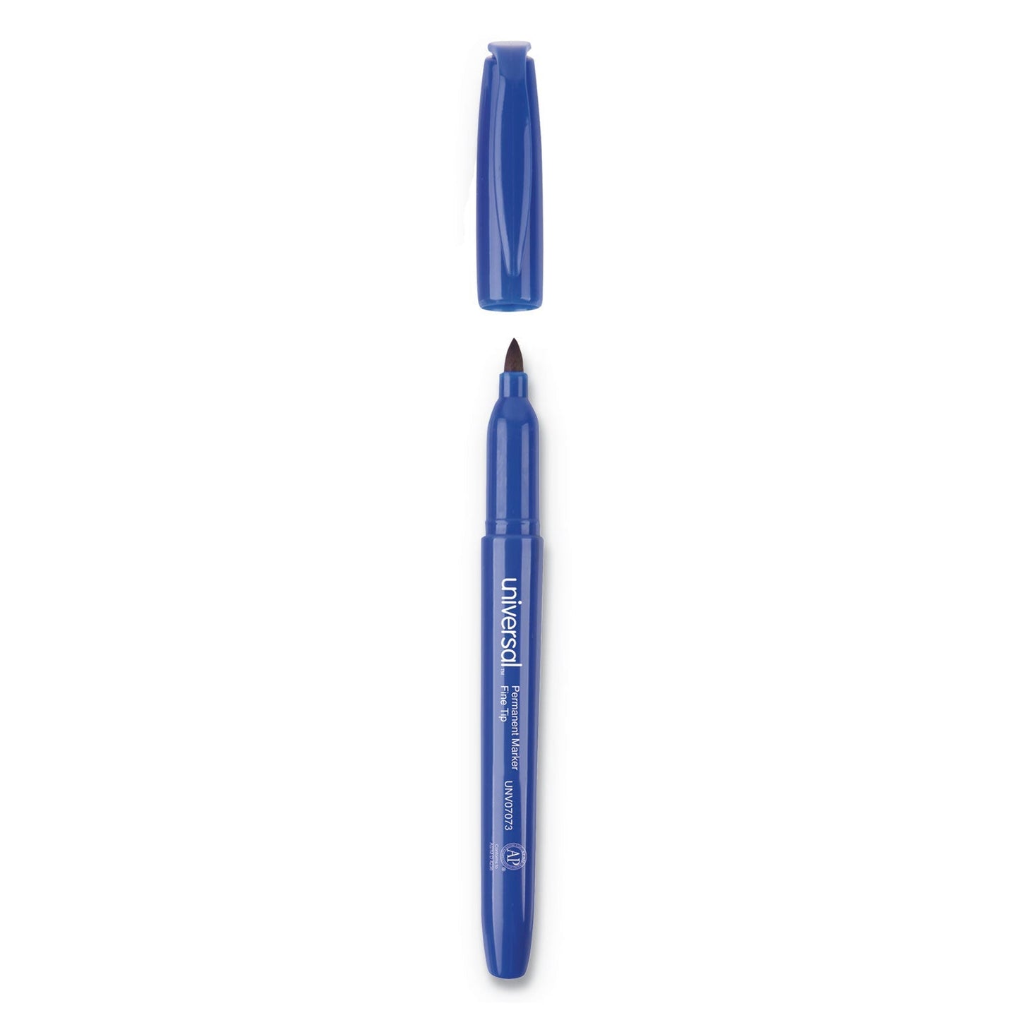 Universal Pen - Style Permanent Marker, Fine Bullet Tip, Blue, Dozen - themonogram manor 