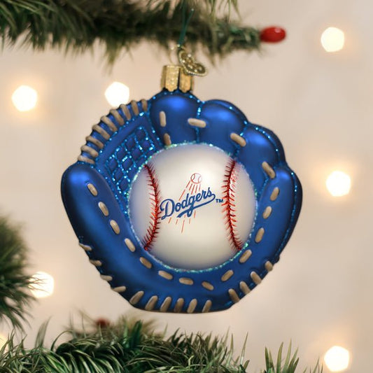 Dodgers Baseball Mitt Ornament - themonogram manor 