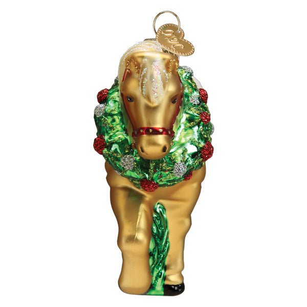Horse With Wreath Ornament - #themonogram manor #