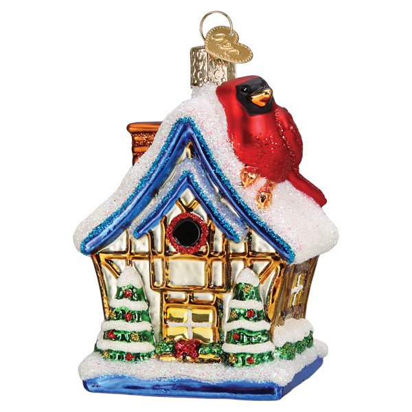 Cardinal Birdhouse Ornament - themonogram manor 