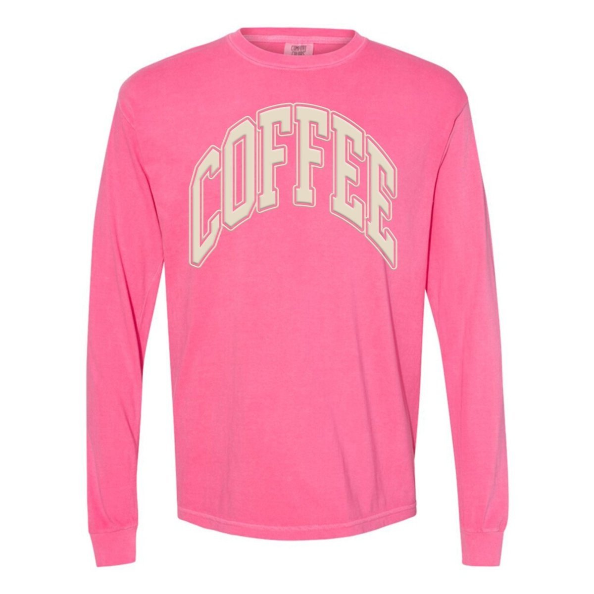 'Coffee' PUFF Long Sleeve T-Shirt - themonogram manor 