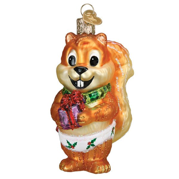Silly Christmas Squirrel Ornament - #themonogram manor #
