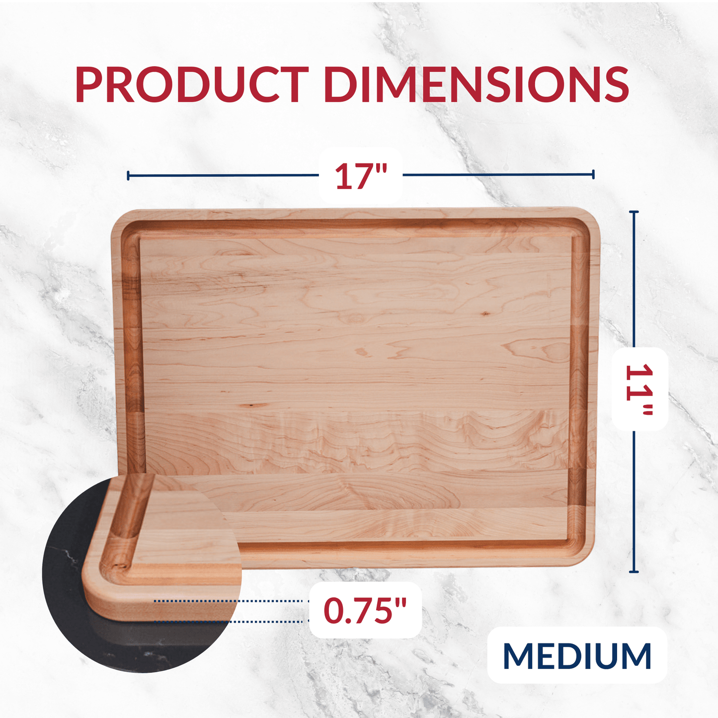 Medium Maple Wood Cutting Board - themonogram manor 