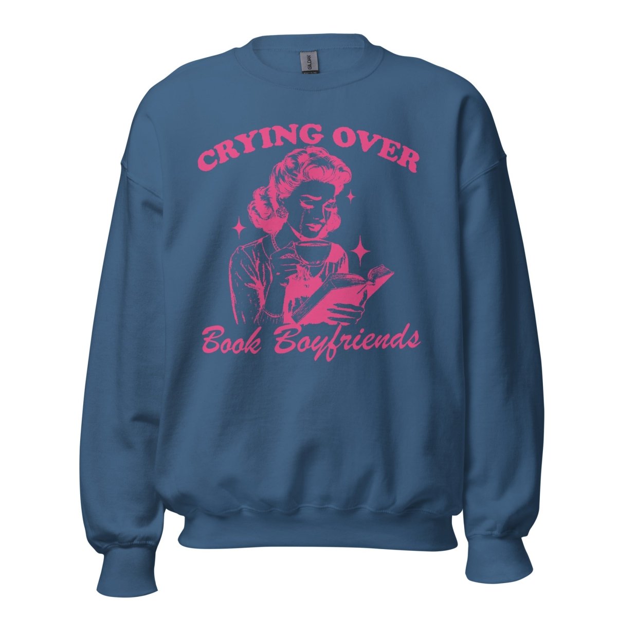 'Crying Over Book Boyfriends' Crewneck Sweatshirt - themonogram manor 