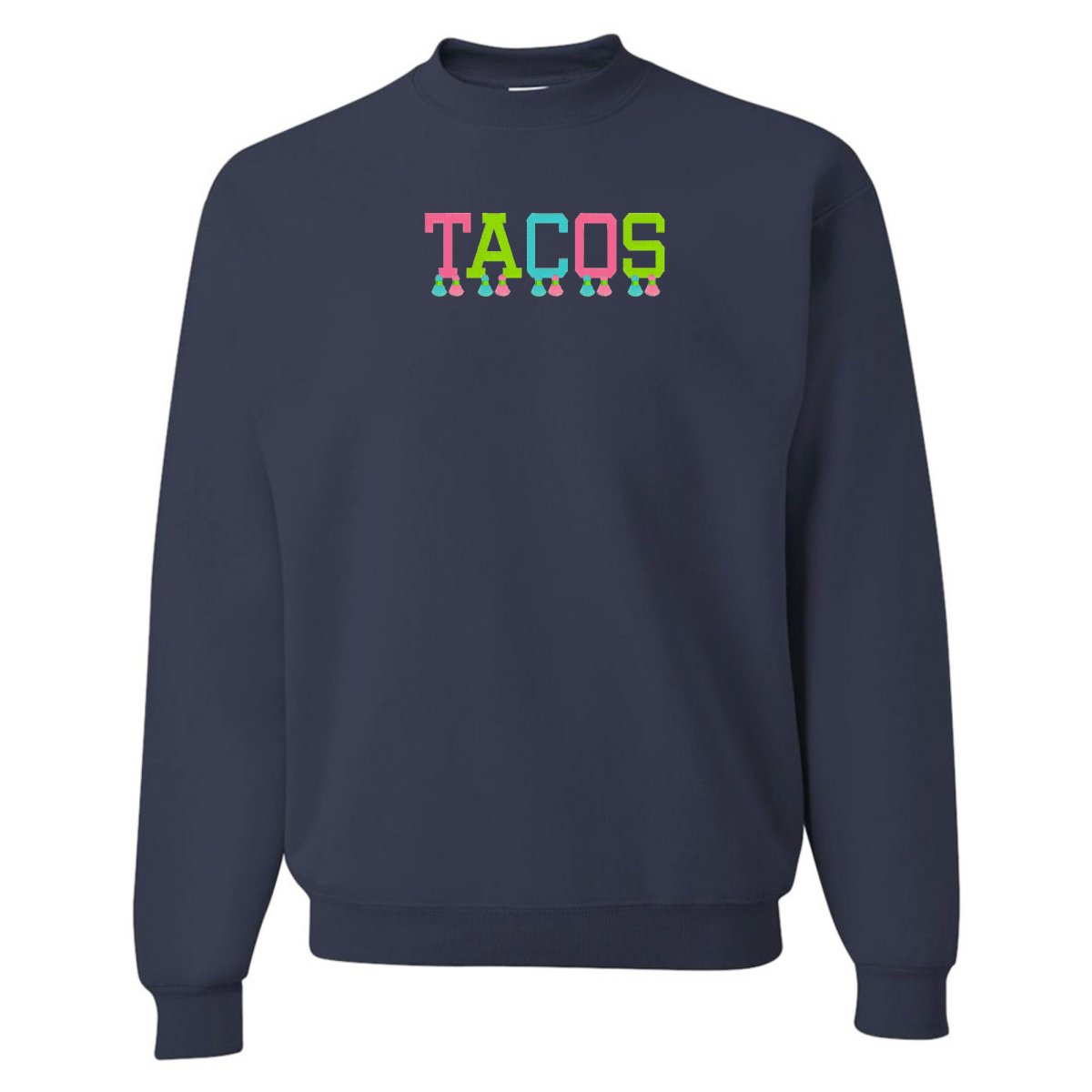 Embroidered Tasseled 'Tacos' Sweatshirt - themonogram manor 