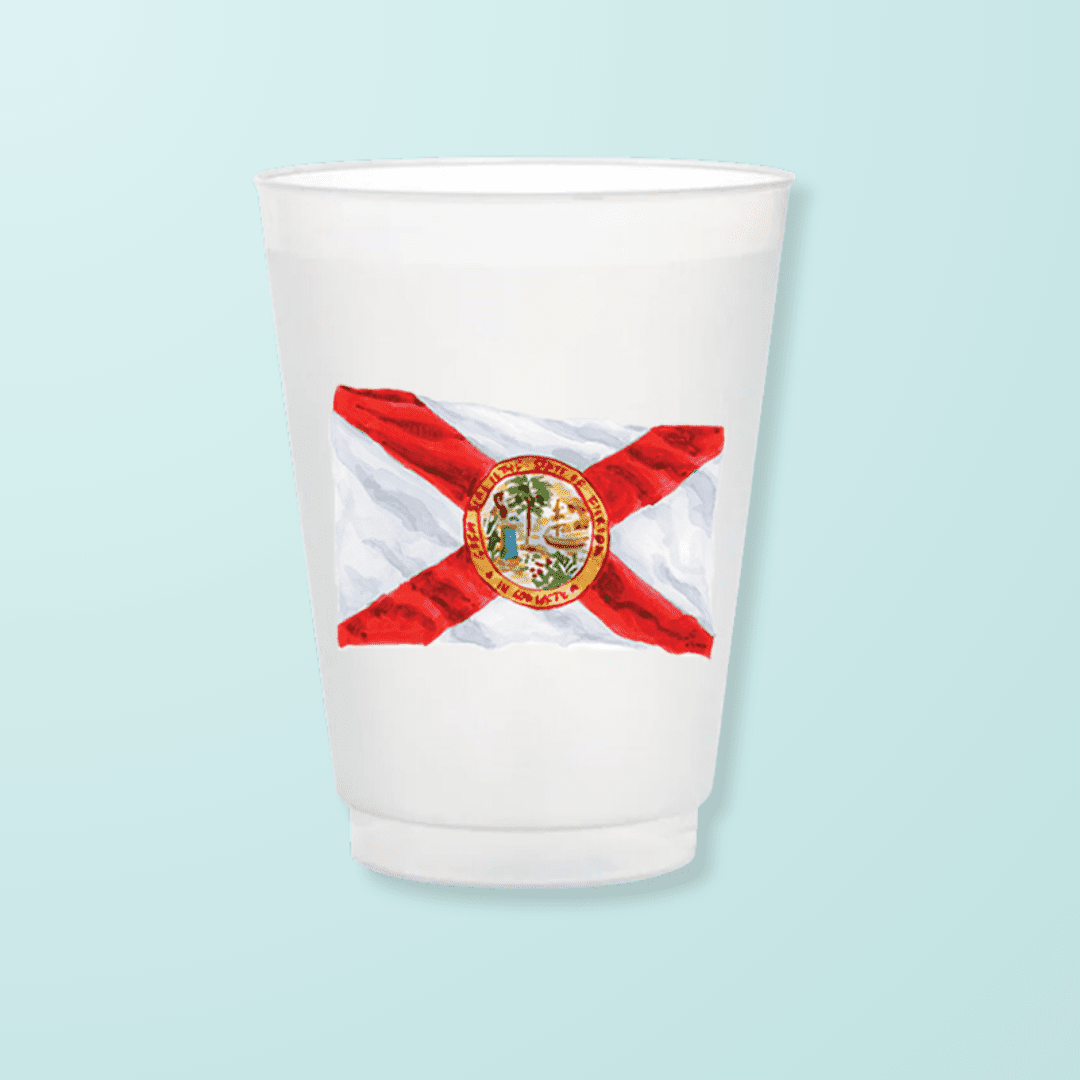 Florida State Flag Frosted Cups - themonogram manor 