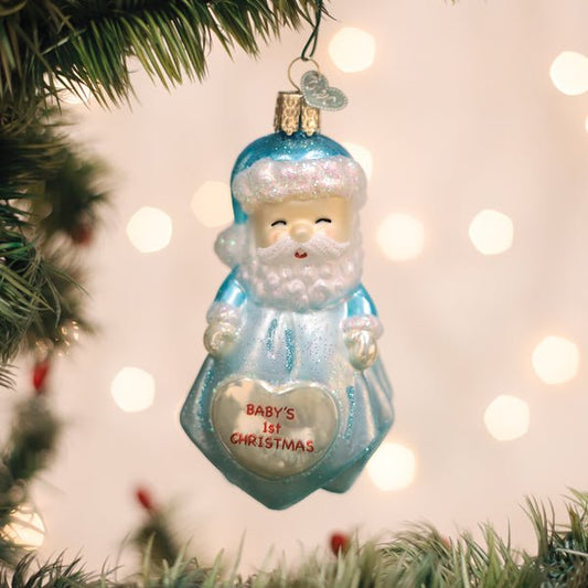 Baby Boys 1st Santa Lovey Ornament - themonogram manor 