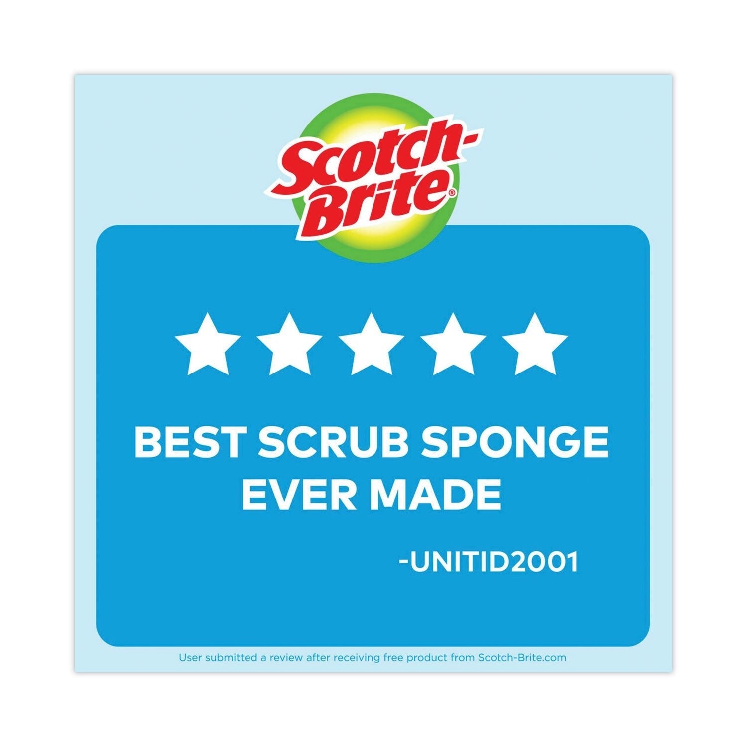 Scotch - Brite Non - Scratch Multi - Purpose Scrub Sponge, 4.4 x 2.6, 0.8" Thick, Blue, 3/Pack - themonogram manor 