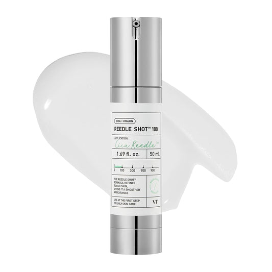 CICA Reedle Shot 100, Spicule Microneedling Serum for Pore Care & Exfoliation, Exosome, Centella Asiatica for Glass Skin, Skin Texture, Korean Liquid Skin Booster (1.69 Fl Oz / 50Ml) - themonogram manor 