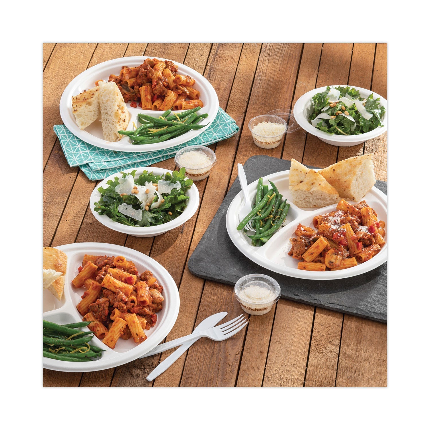 Pactiv Evergreen EarthChoice Compostable Fiber - Blend Bagasse Dinnerware, Bowl, 6.38" dia, 12 oz, Natural, 1,000/Carton - themonogram manor 